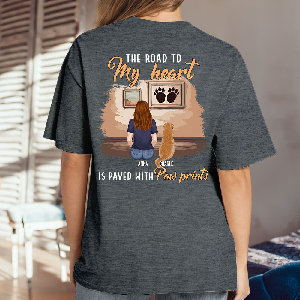 My Paw Prints - Personalized Custom Unisex 5.3 oz T-shirt for Pet Lovers