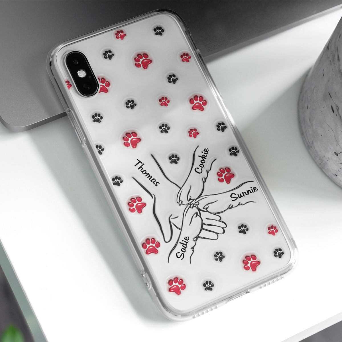 Personalized Custom 3D Inflated Effect Paw And Hand Design Phone Case for Smartphones