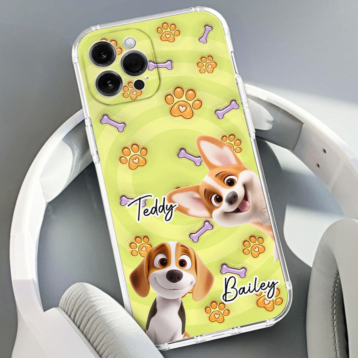 Exclusive Personalized Custom 3D Inflated Effect Phone Case - This Human Belongs To Us Cartoon Design