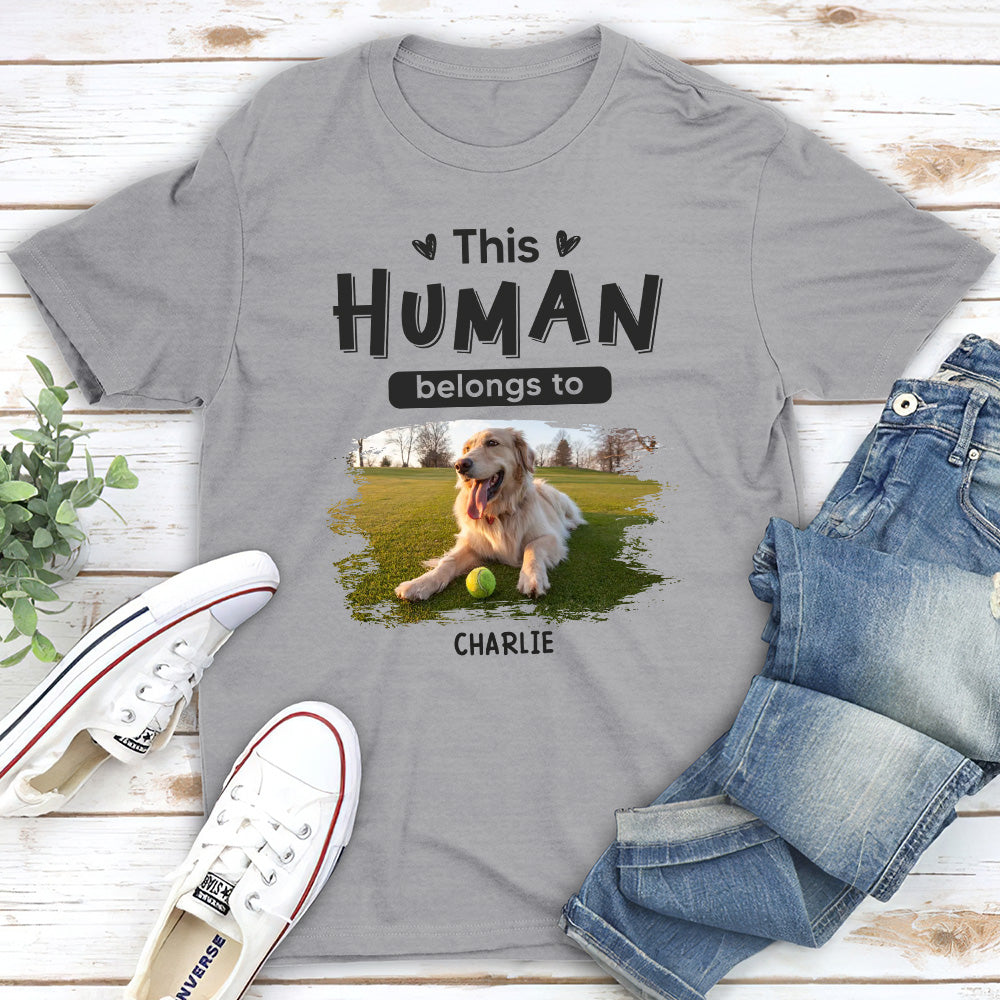 Belongs To Pets - Personalized Custom Unisex 5.3 oz T-shirt for Pet Lovers