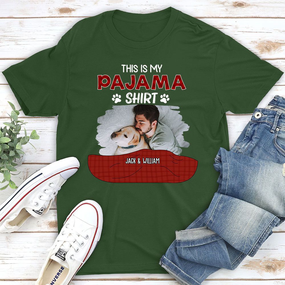 Personalized Custom Unisex Pajama Shirt Version 3 Photo T-shirt - Ideal Gift for Pet Lovers