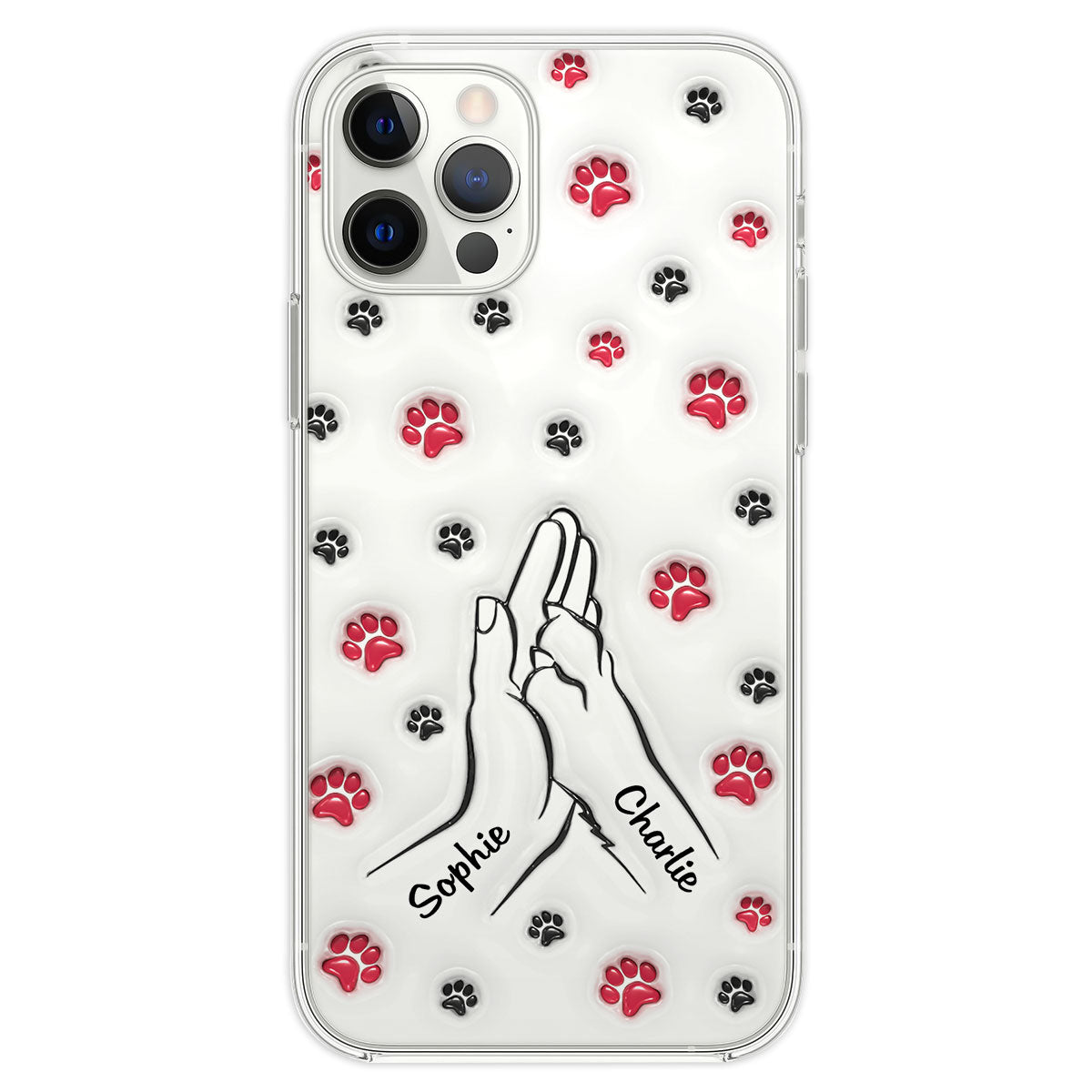 Personalized Custom 3D Inflated Effect Paw And Hand Design Phone Case for Smartphones