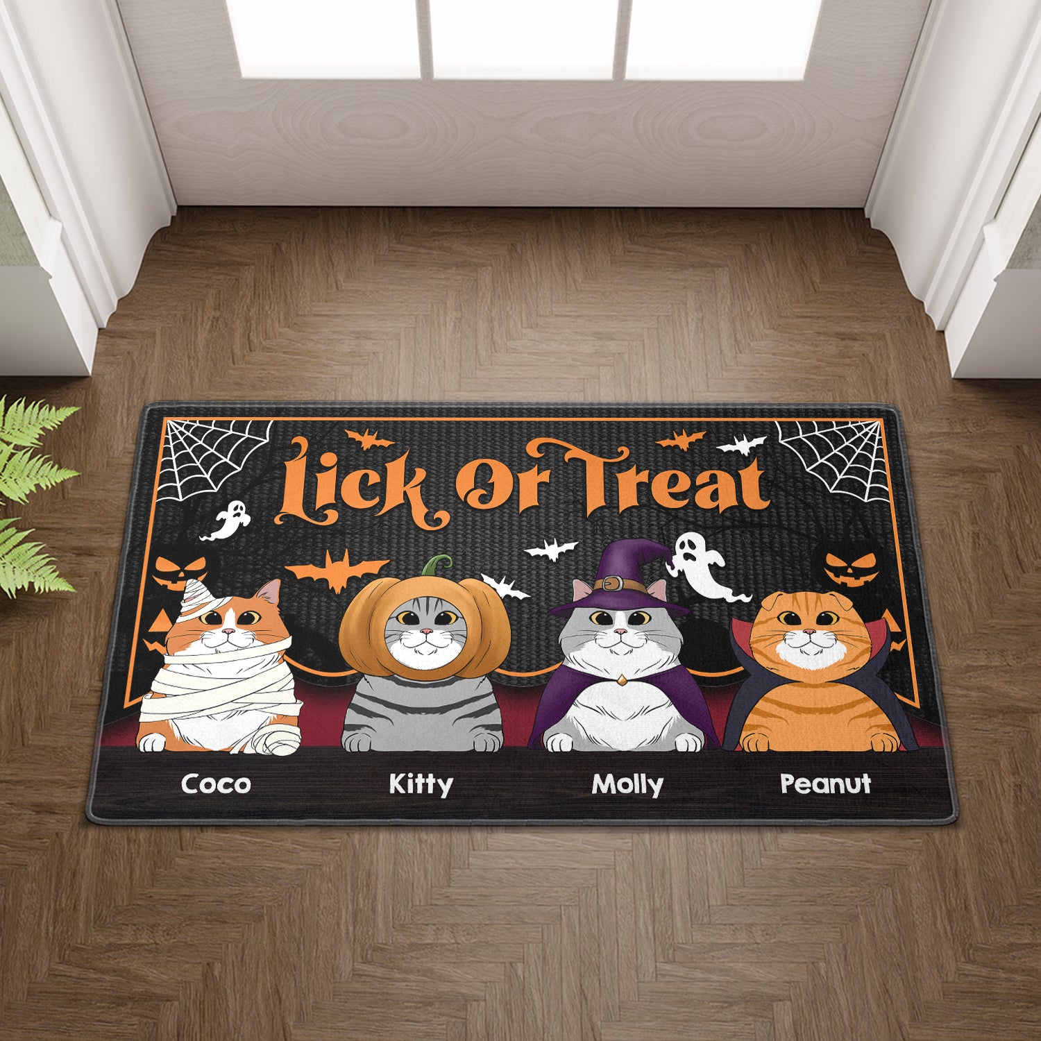 Lick Or Treat - Personalized Custom Dog Picture Doormat for Pet Lovers