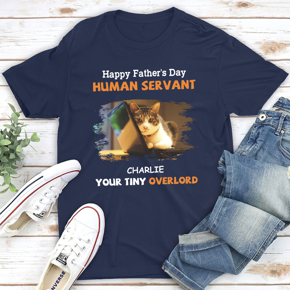 Unique Personalized Custom Unisex 'To My Human Servant' Photo T-shirt for Pet Lovers