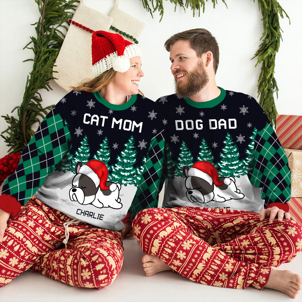 Unique Personalized Custom All-Over-Print Christmas Night Sweatshirt for Pet Lovers
