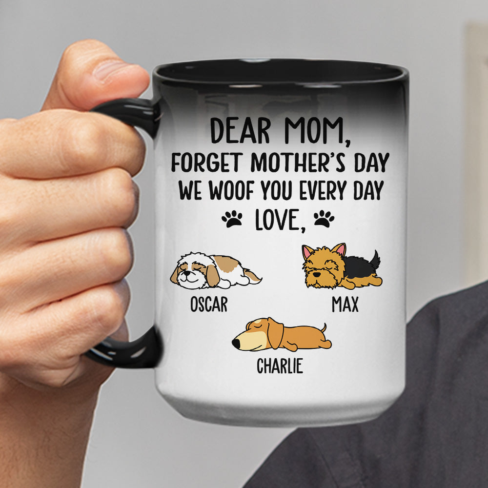 Woof You Dad - 11oz/15oz Personalized Custom Color - Changing Mug for Pet Lovers