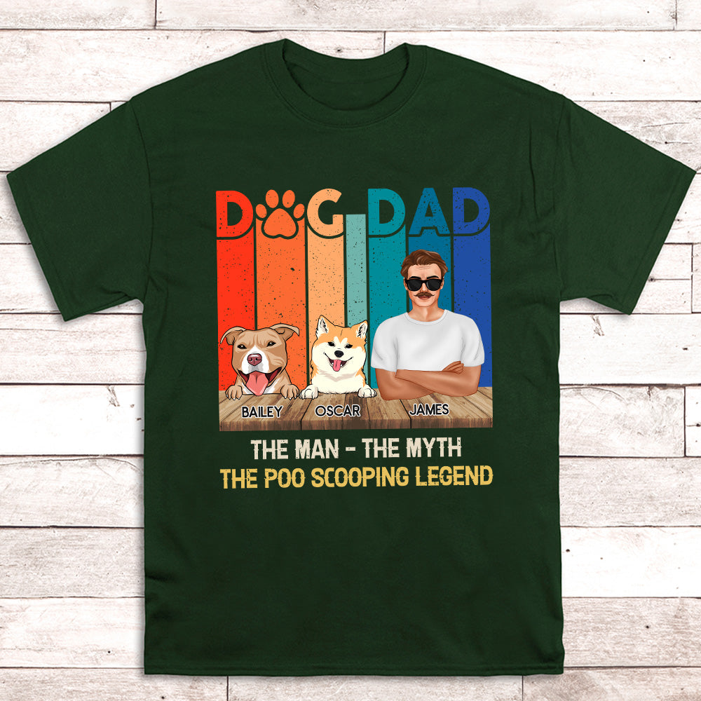 Dog Dad Man - Personalized Custom Unisex 5.3 oz T-shirt for Pet Lovers