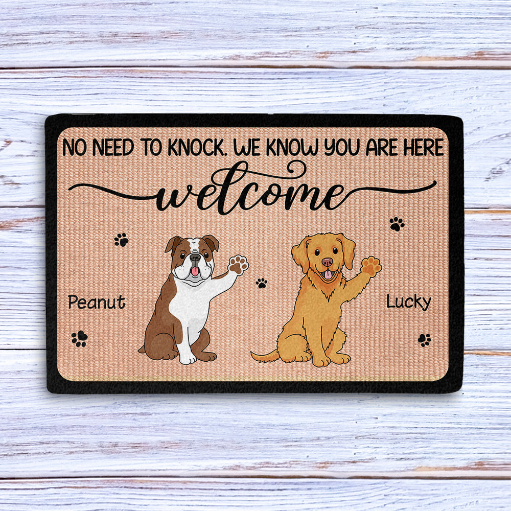 Personalized Custom Doormat - Dogs Know You're Here with Your Dog's Picture