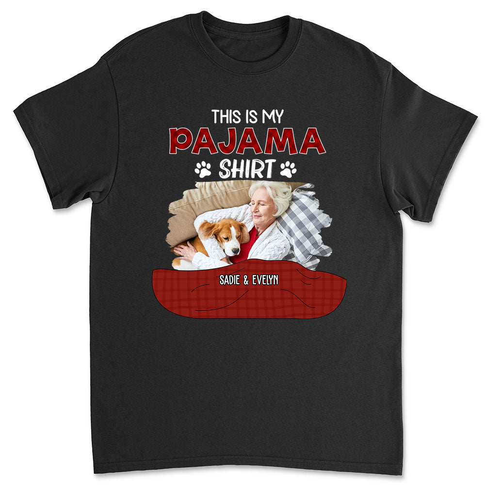 Personalized Custom Unisex Pajama Shirt Version 3 Photo T-shirt - Ideal Gift for Pet Lovers