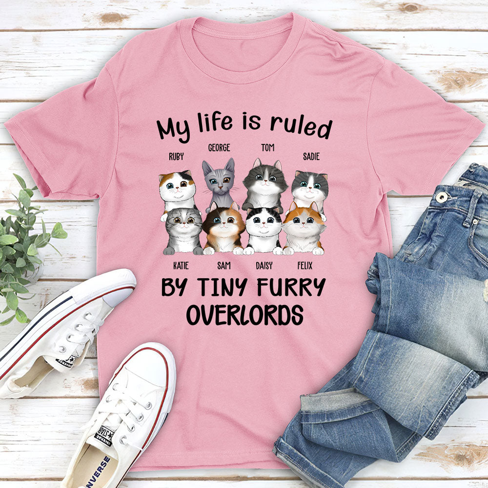 Ruled By Cats - Personalized Custom Unisex Heavy Cotton T-shirt for Pet Lovers