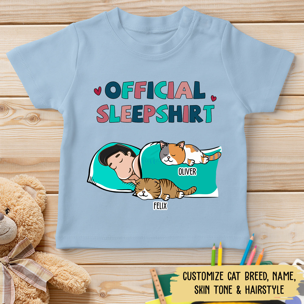 Personalized Custom Youth Cat Official Sleepshirt - Ideal Gift T-shirt