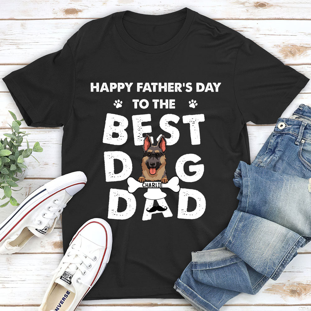 Father's Day Personalized Custom Unisex Dog T-shirt - 5.3 oz