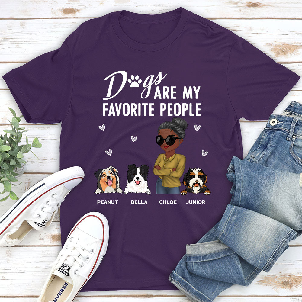 Favorite People - Personalized Custom Unisex 5.3 oz T-shirt for Pet Lovers