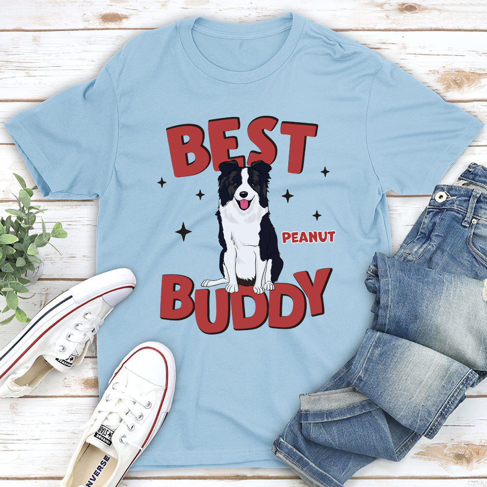 My Best Buddy - Personalized Custom Unisex 5.3 oz T-shirt for Pet Lovers