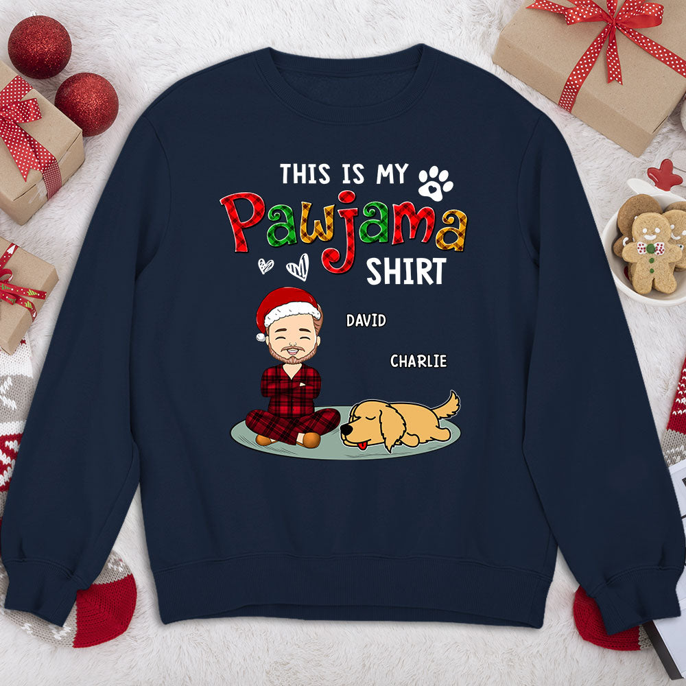Handsome Pawjama Shirt Version 2 - Personalized Custom Unisex 8.0 oz Sweatshirt for Pet Lovers