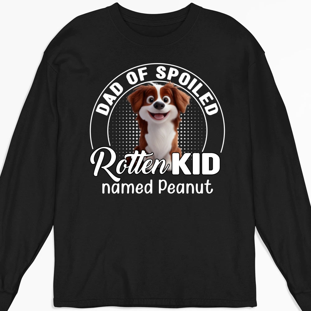 Spoiled Rotten Pet Chibi Cartoon - Personalized Custom Unisex 6.0 oz Long Sleeve T-shirt