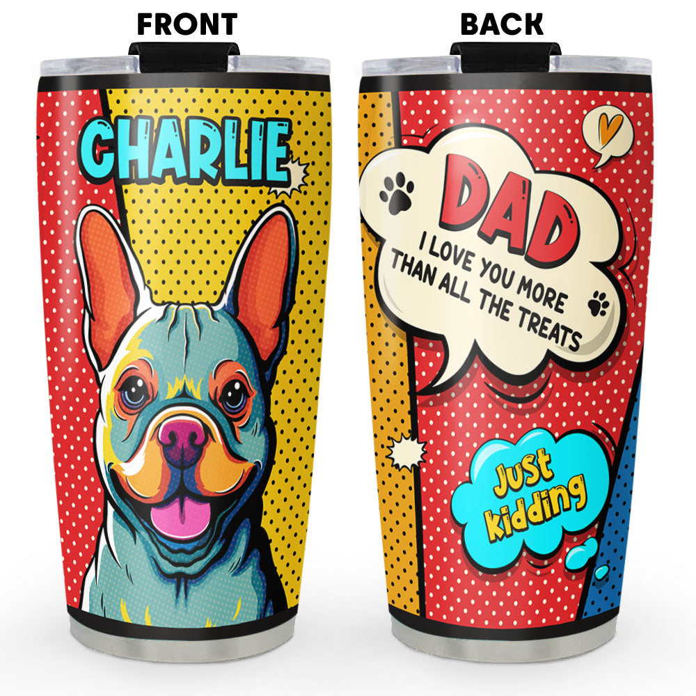 Personalized 'I Love You More Than All The Treats' Custom 20oz Tumbler - Keep Drinks Cold 24 Hours & Hot 12 Hours