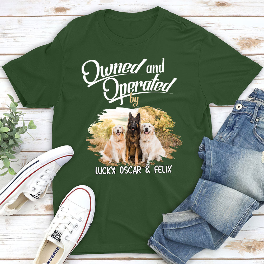 Operated By My Furbaby - Customizable Unisex 5.3 oz Personalized T-shirt