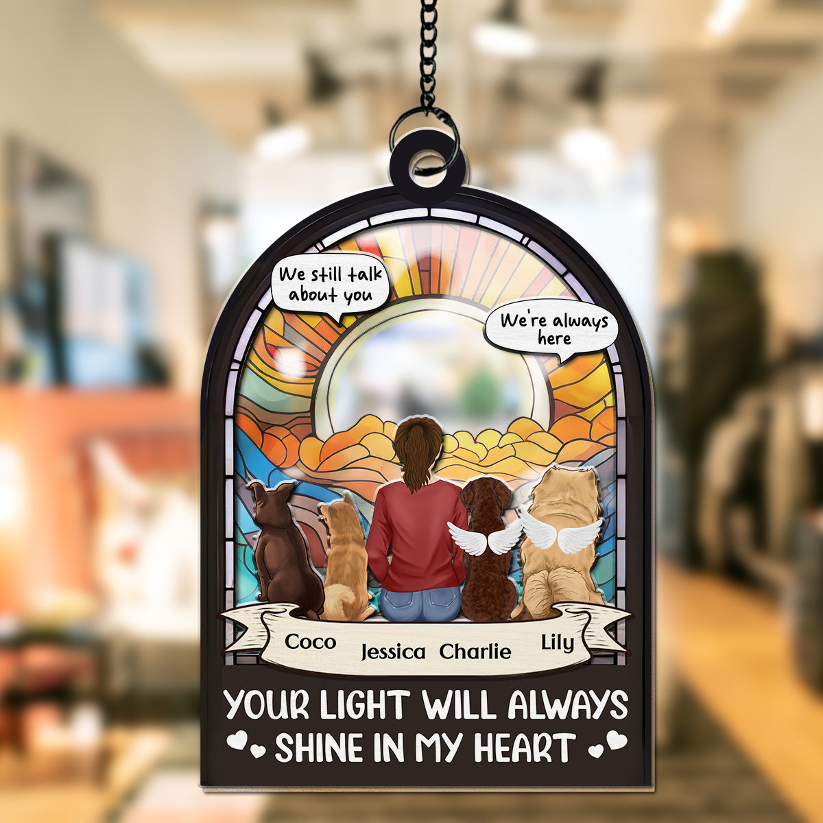 Always With You - Personalized Custom 6 - 8 Inches Suncatcher for Special Occasions