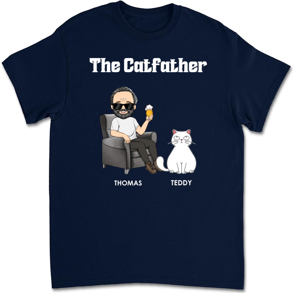 The Catfather - Stylish Personalized Custom Unisex 5.3 oz T-shirt for Pet Lovers