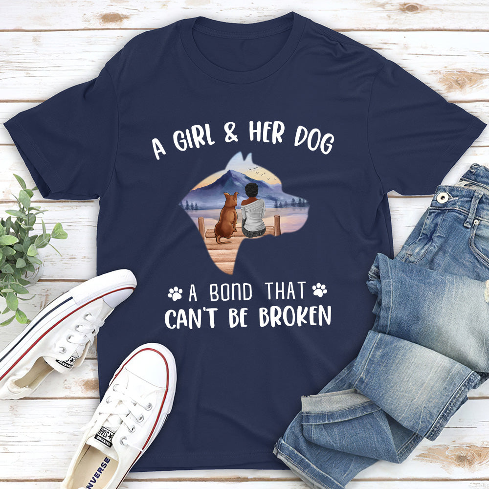 Unbreakable Bond - Personalized Custom Unisex 5.3 oz T-shirt for Pet Lovers