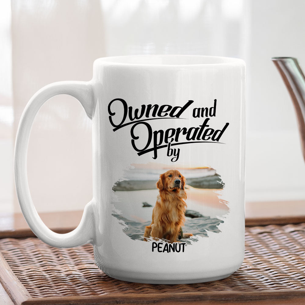 Operated By My Furbaby - Customizable Personalized Coffee Mug for Pet Lovers