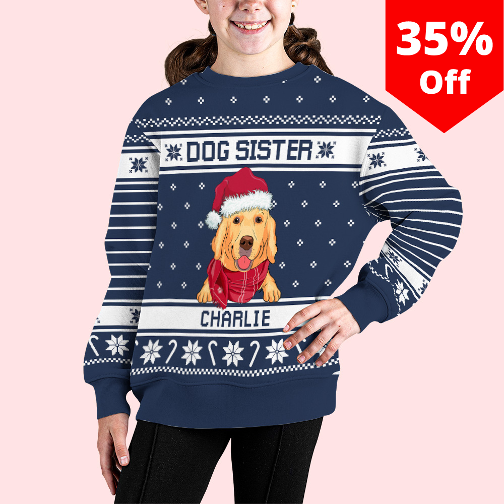 Best Dog Siblings - Personalized Custom All-Over-Print Unisex Kids Sweatshirt for Dog Lovers