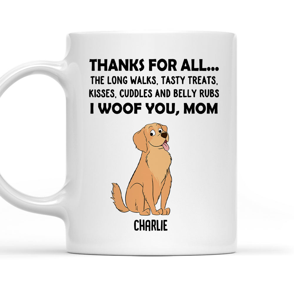 Thanks For All - Personalized Custom 11oz & 15oz Coffee Mug for Pet Lovers