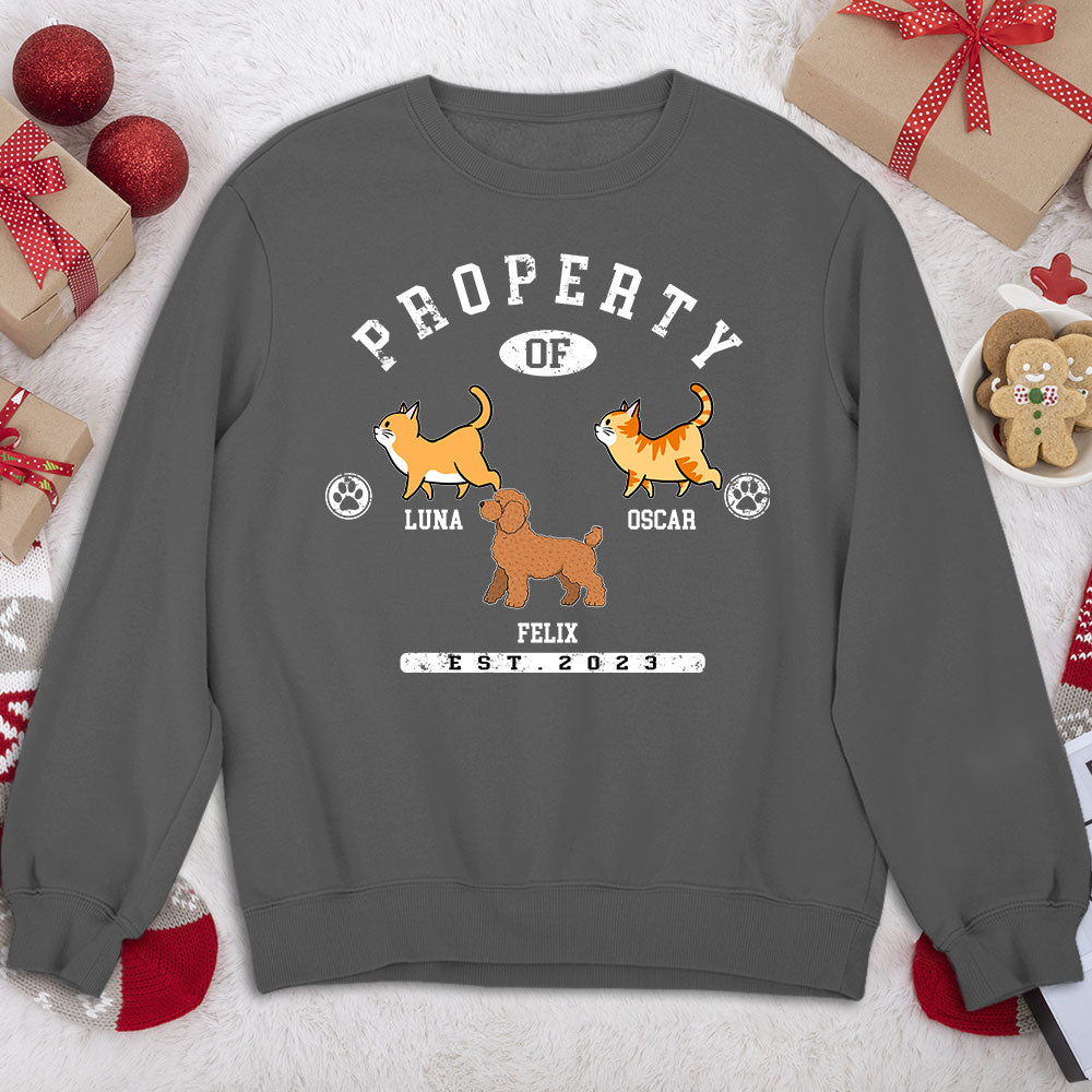 Pet Property - Customizable Personalized Unisex 8.0 oz Sweatshirt for Pet Lovers