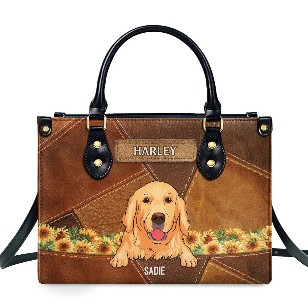 Vintage Personalized Custom Leather Bag for Pet Moms