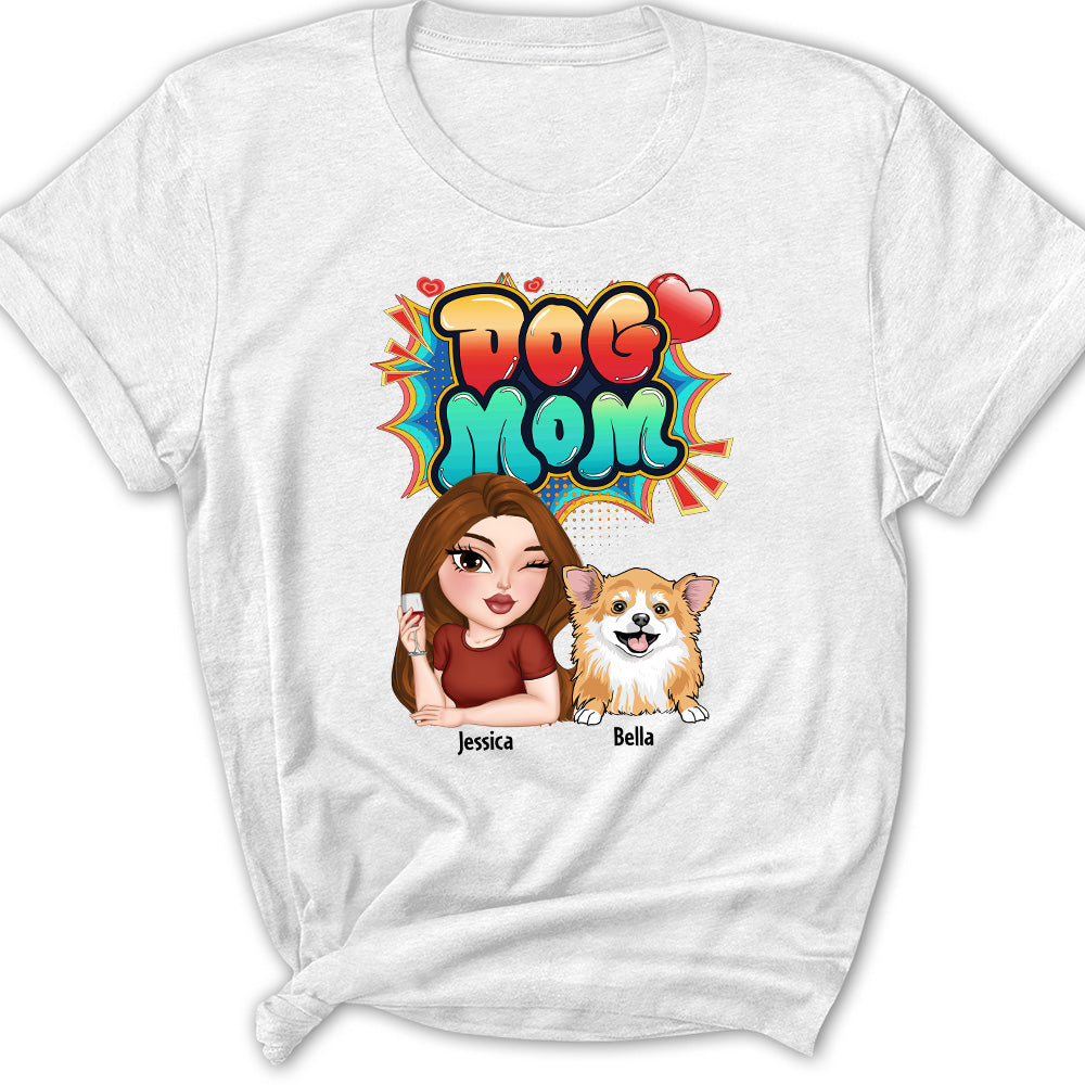 Sweet Dog Mom - Personalized Custom Women's Cotton Blend T-Shirt for Pet Lovers