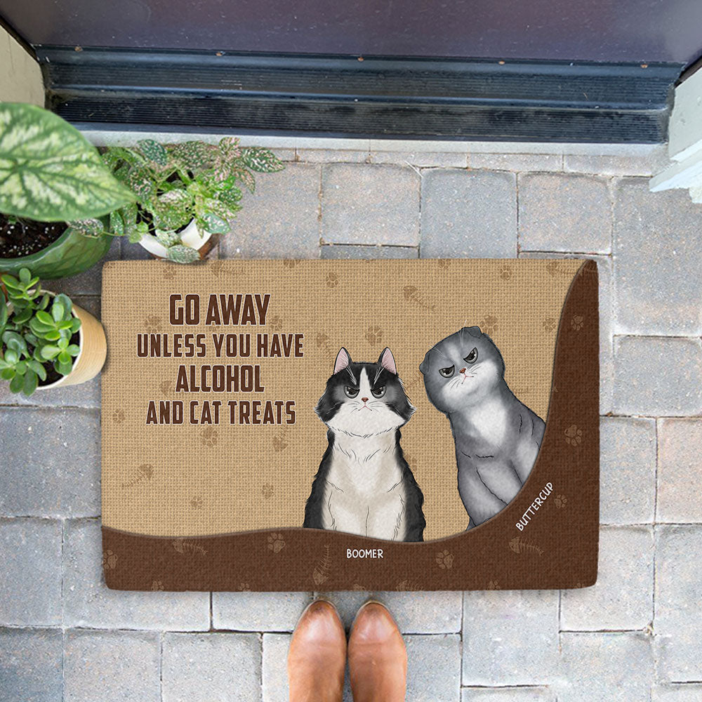 Unique Personalized Custom 'Go Away Unless' Doormat for Pet Lovers