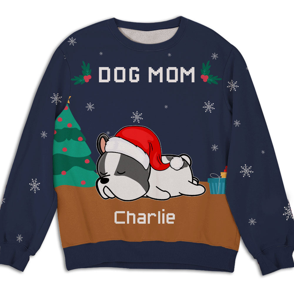 Cozy Christmas - Personalized Custom All-Over-Print Unisex 8.8 oz Polyester Blend Sweatshirt for Pet Lovers