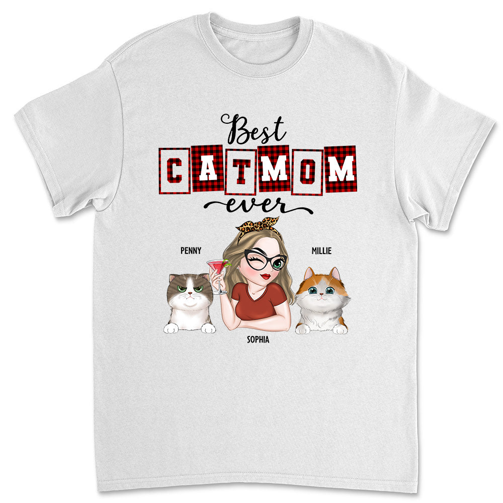 Best Cat Mom Of The Year - Personalized Custom Unisex 5.3 oz T-shirt