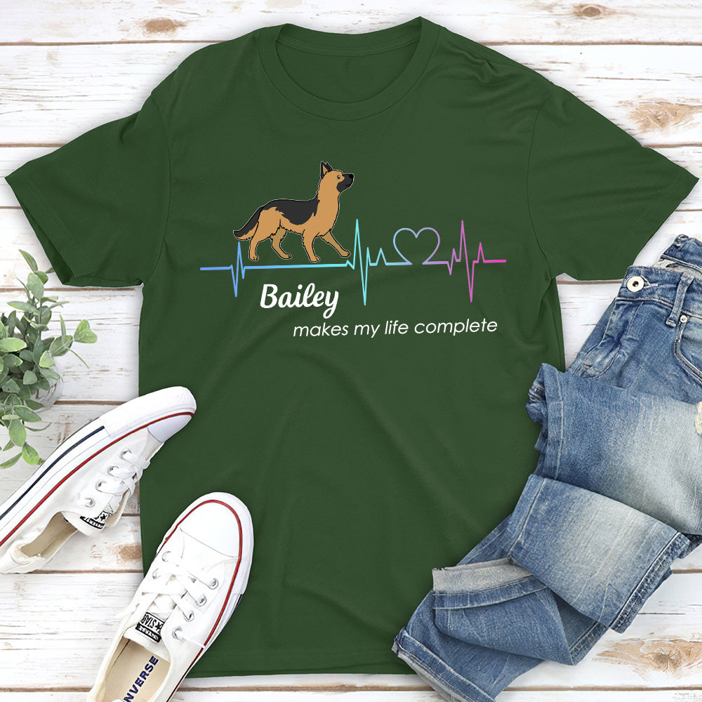 Life Complete - Personalized Custom Unisex 5.3 oz T-shirt for Pet Lovers