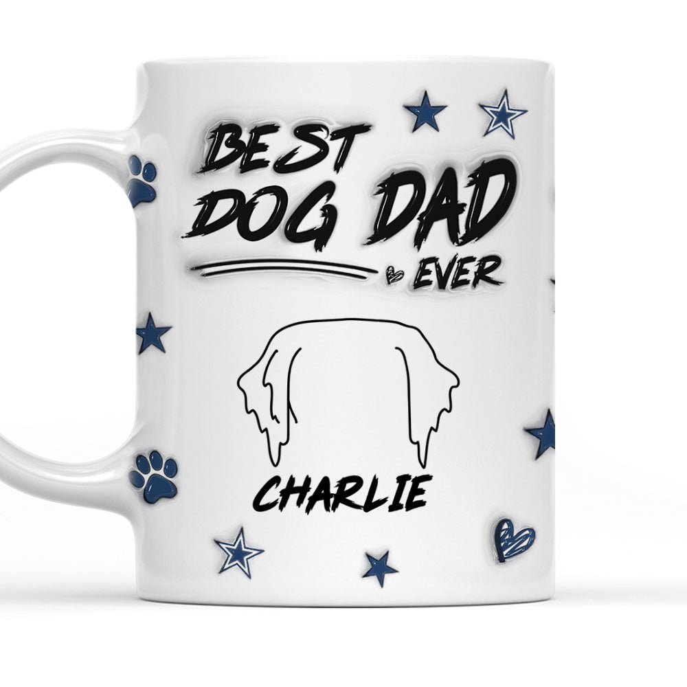 Top-Rated Personalized Custom 3D Inflated Effect Mug for Dog Dads