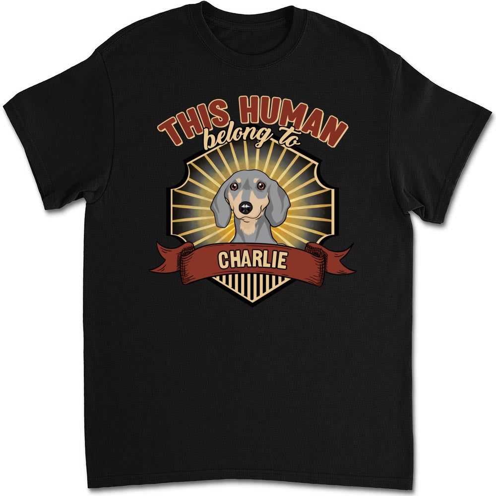 Human And Dogs - Personalized Custom Unisex 5.3 oz T-Shirt for Pet Lovers