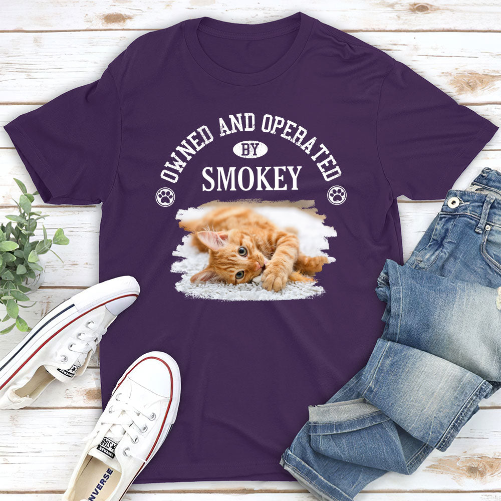 Unique Personalized Custom Unisex 'Owned By My Sassy Cat' T-shirt