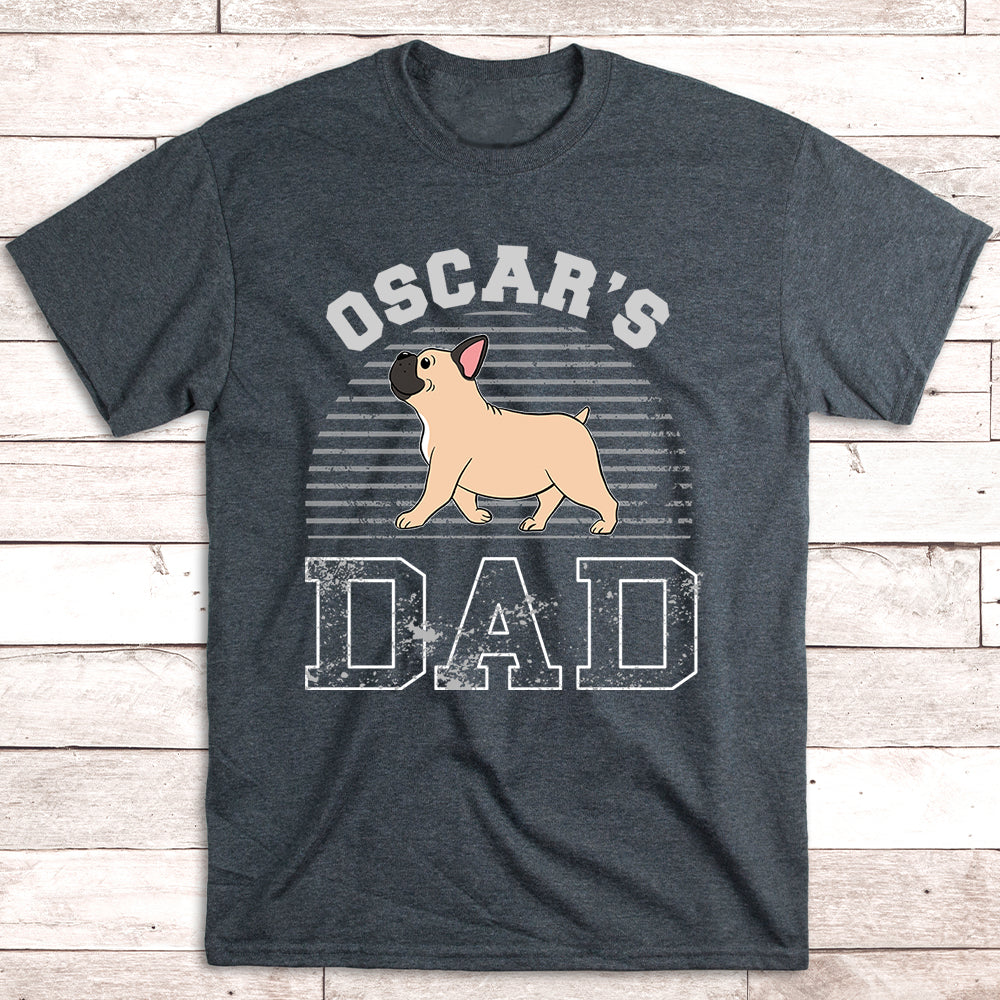 Dog Dad Walking - Personalized Custom Unisex 5.3 oz Heavy Cotton T-shirt for Pet Lovers