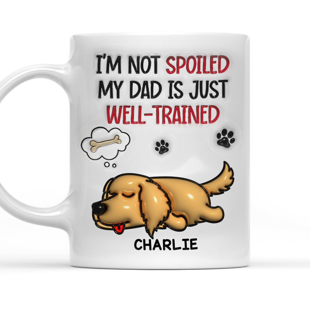 Well-Trained Personalized Custom 3D Inflated Effect Ceramic Mug in 11oz and 15oz Sizes