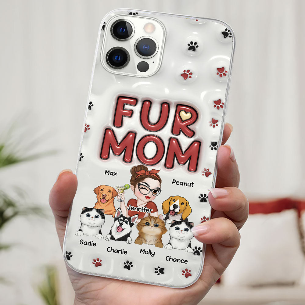Lovely Fur Mom - Exquisite Personalized Custom 3D Inflated Effect Smartphone Case