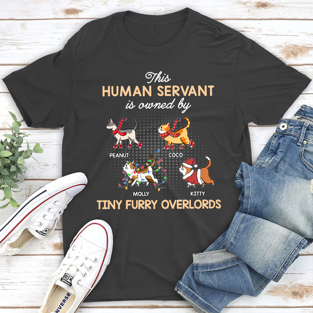 Personalized Custom Unisex 'Human Servant Owned By' T-shirt - Ideal Gift for Pet Lovers