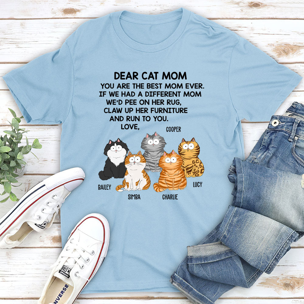 Unique Personalized Custom Unisex 5.3 oz Claw Up Her Furniture T-shirt for Pet Lovers
