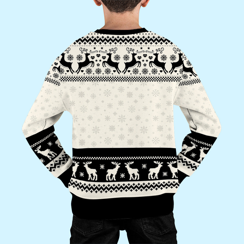 Pawlidays With Dogs - Exclusive Personalized Custom Kids All-Over-Print Polyester Blend Sweatshirt for Dog Lovers