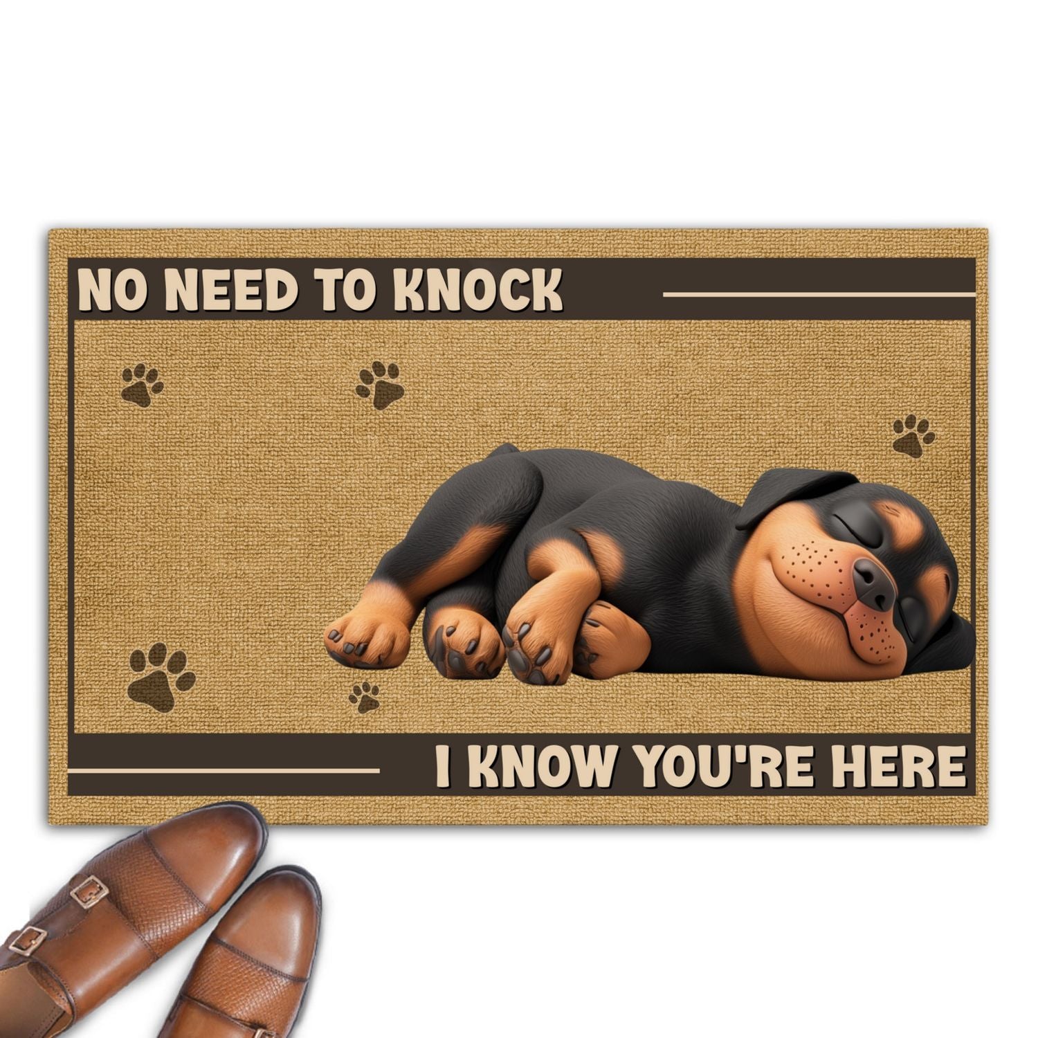 Personalized Custom Doormat - No Need To Knock, Ideal for Pet Lovers