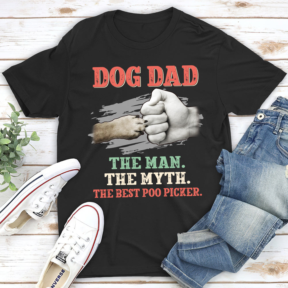 Classic Unisex Dog Dad Poo Picker T-shirt - Ideal Gift for Pet Lovers