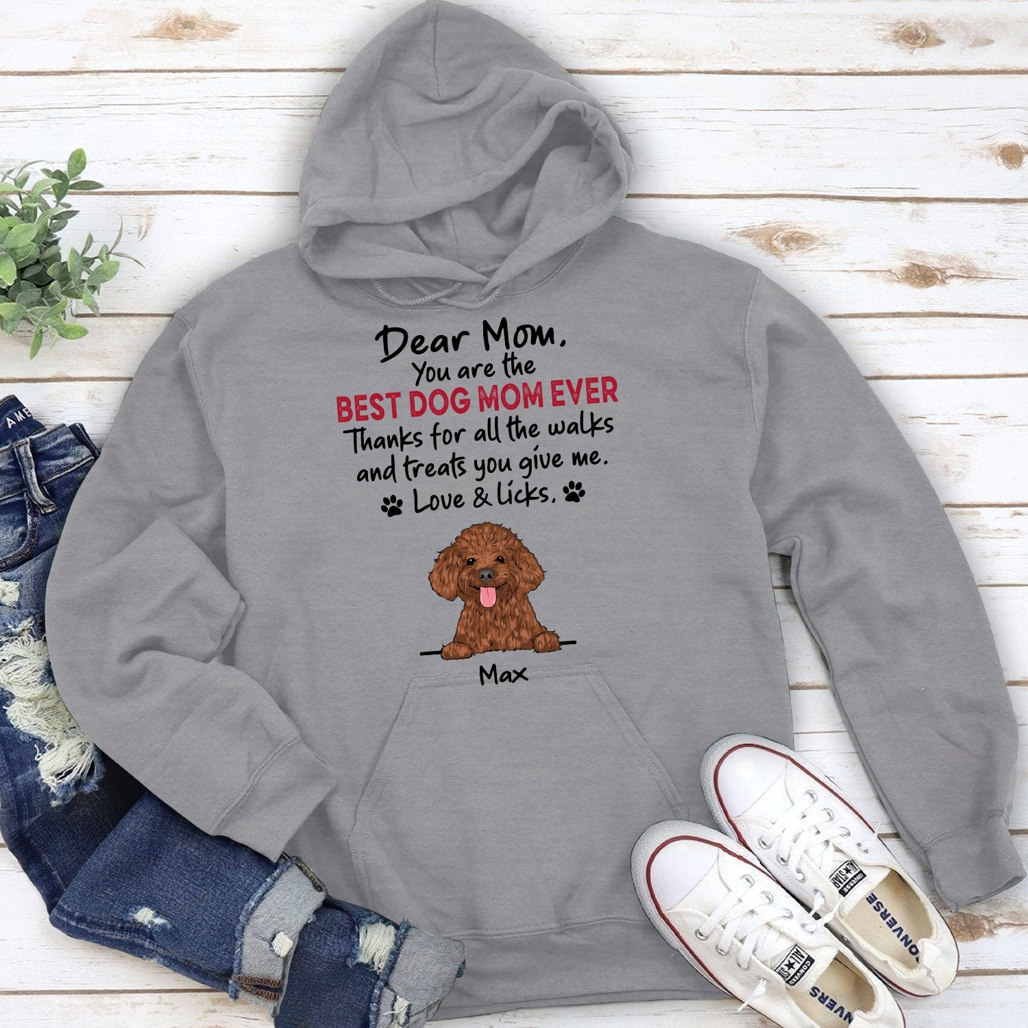 Walks And Treats - Personalized Custom Unisex 8.0 oz Hoodie for Pet Lovers