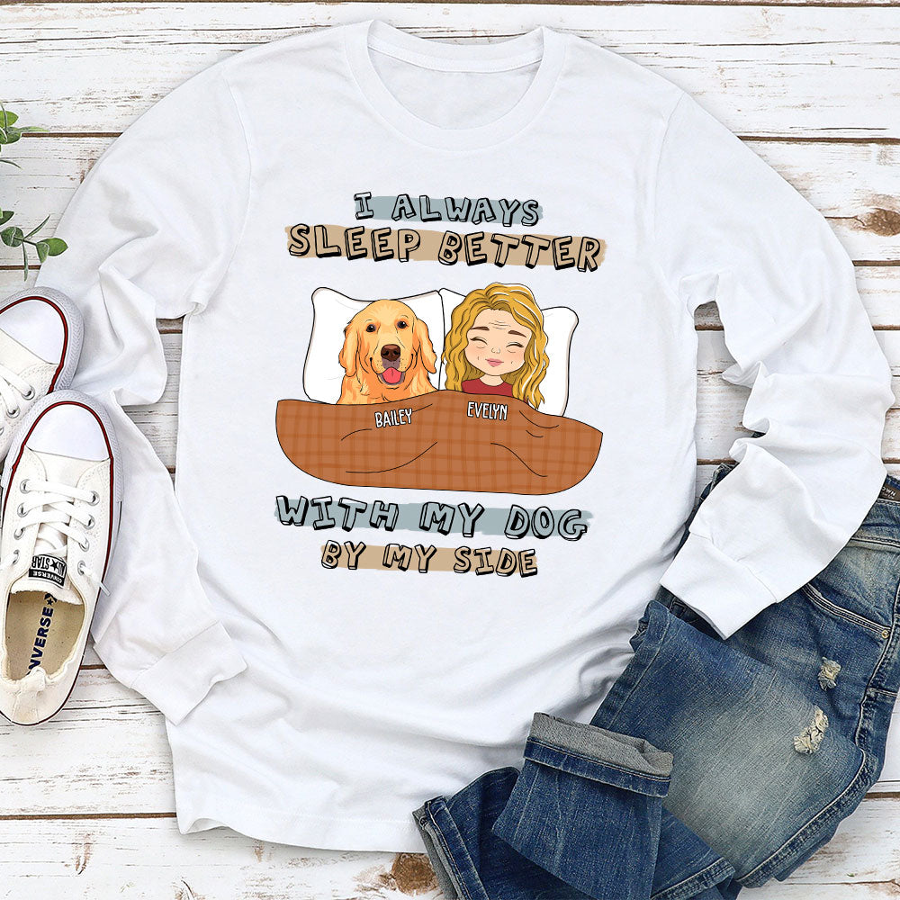 Sleep Soundly - Personalized Custom Unisex 6.0 oz Long Sleeve T-shirt for Pet Lovers