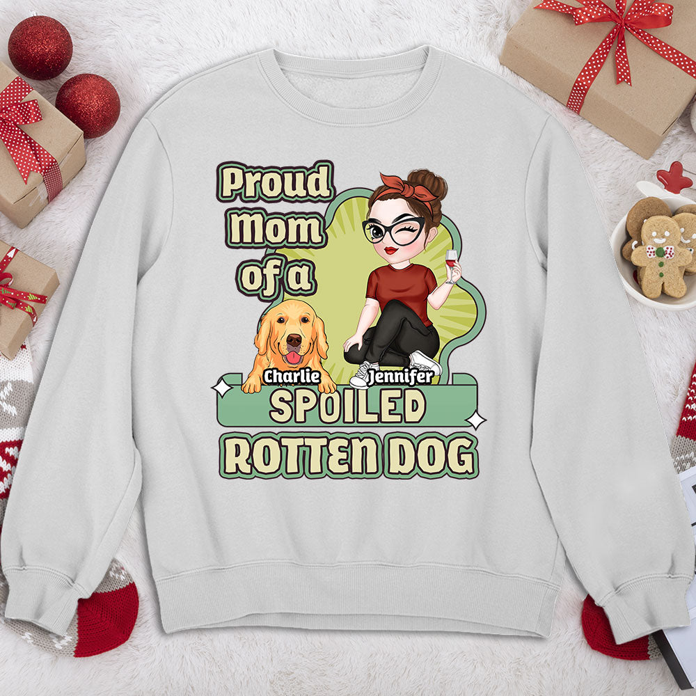 Spoiled Rotten Dog Version 2 - Customizable Personalized Unisex 8.0 oz Sweatshirt for Pet Lovers