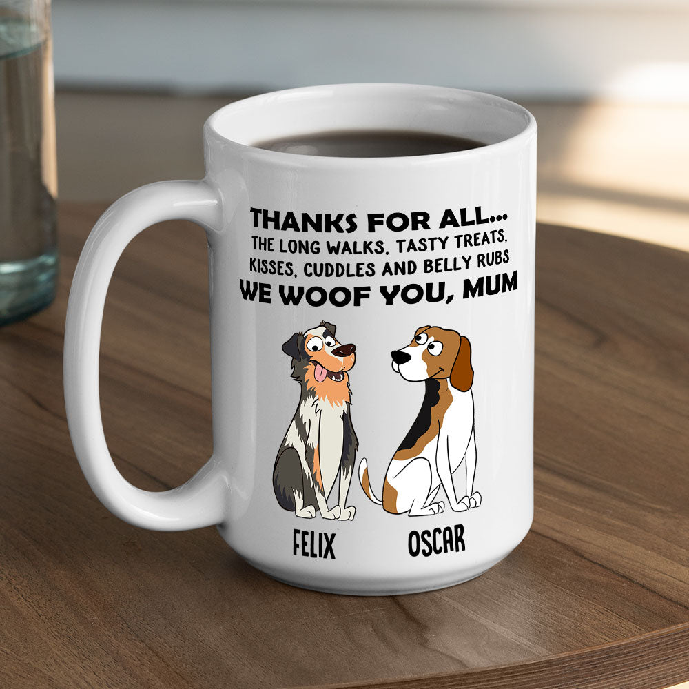 Thanks For All - Personalized Custom 11oz & 15oz Coffee Mug for Pet Lovers